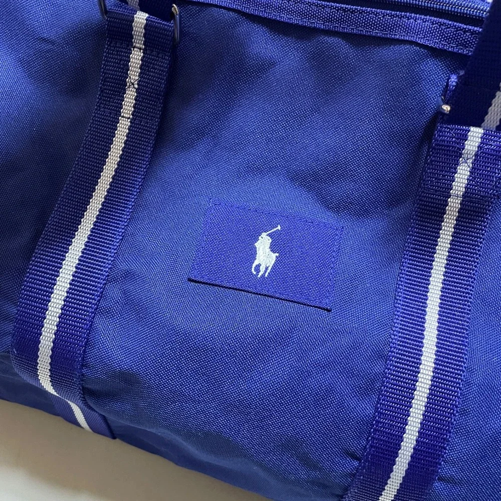 Ralph Lauren Polo Cavas Blue Duffle‎ Bag 23 x 12 Handle and Shoulder Strap